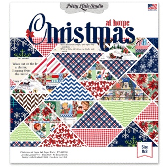 Набор бумаги для скрапбукинга от Pretty Little Studio - Christmas at Home Paper Pack