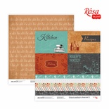 Бумага для скрапбукинга от ROSA TALENT - Recipe book 8, двусторонняя, 30,48х30,48см, 200г/м2