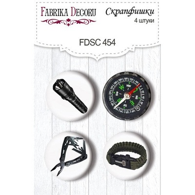 Скрапфишки набор 4шт Military style #454, ТМ Фабрика Декора