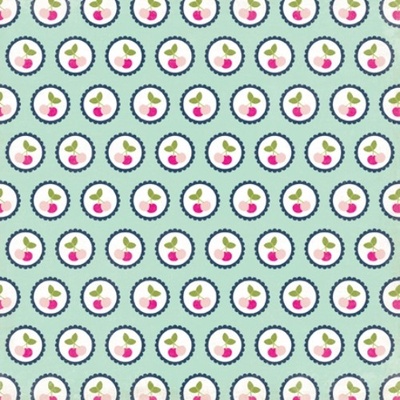 Лист скрапбумаги от Echo Park - Cheerful Cherries, 30х30 см