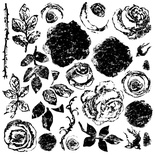 Штампы от IOD - Painterly Roses 12x12 Decor Stamp, 30x30 см
