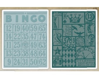 Набор папок для тиснения Sizzix Texture Fades Embossing Folders - Bingo & Patchwork Set, 2 шт.
