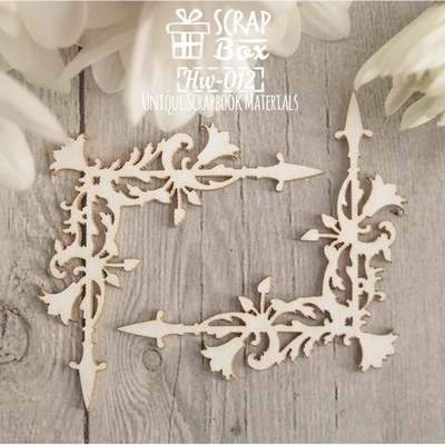 Чипборд ScrapBox - Уголки Цветочное барокко