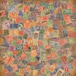 Лист бумаги от K&Company "Марки", 30х30