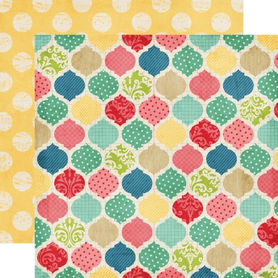 Лист двусторонней бумаги от Echo Park - Quatrefoil, 30x30 см