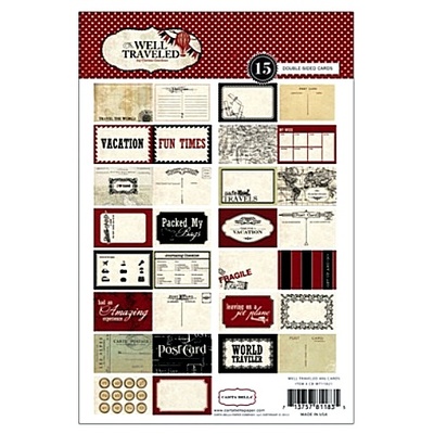 Карточки для журналинга Carta Bella Well Travelled - Postcard Pack
