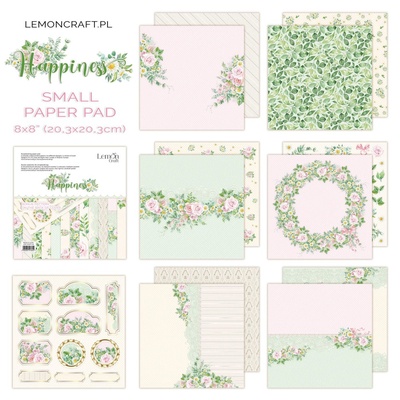 Набір паперу для скрапбукінгу Lemoncraft - Happiness, 20.3х20.3 см