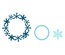 Набор ножей Sizzix Framelits Die Set 3PK - Frame, Snowflake - Cнежинки, 3 шт.