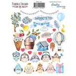Набор наклеек (стикеров) 33 шт Cutie sparrow boy 144, ТМ Фабрика Декора