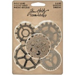 Набор металлических украшений Tim Holtz - Idea-Ology Metal Gadget Gears, 5 штук, шестеренки