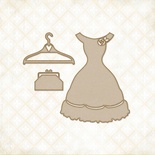 Чипборд Blue Fern Studios - Charlotte's Dress Set