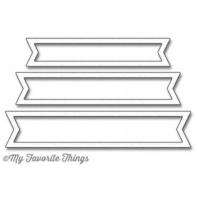 Лезвие My Favorite Things - Die-namics Fishtail Flag Frames, 3 шт.