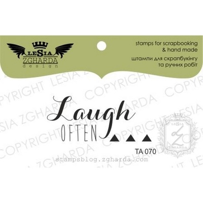 Акриловый штамп Lesia Zgharda TA070 Laugh often, размер 4,3x1,9 см