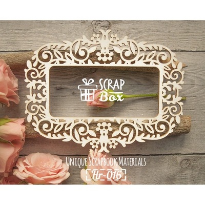 Чипборд ScrapBox - Рамка Растительный орнамент с цветами