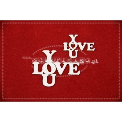 Чипборд Scrapiniec - LOVE You кроссворд, 9 штук
