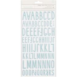 Стикеры-алфавит пуффи от Crate Paper - Starlight - Turquoise - Little You, 169 стикеров