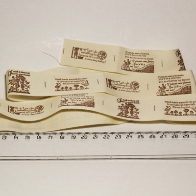 Лента от Thailand - Lovely Print Cotton Ribbon Label String Four Patterns, 1 метр