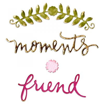 Лезвия Sizzix - Thinlits Die - Floral Arch and Words, 4 шт.
