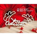 Чипборд ScrapBox - Надпись You are awesome с крыльями Hi-337