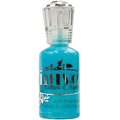 Жидкие капли с глиттером Tonic Studios - Nuvo Glitter Drops - Blue Lagoon