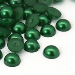 Полужемчужинки Green, 4x2мм, цвет зеленый, 50 шт.