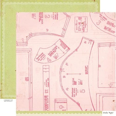 Лист скрапбумаги Crate Paper - Pretty Party Party Dress, 30х30 см, двусторонняя