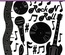 Набор наклеек-высечек HOTP - Music Dazzles Black, размер 10х22,5 см, 33 штуки