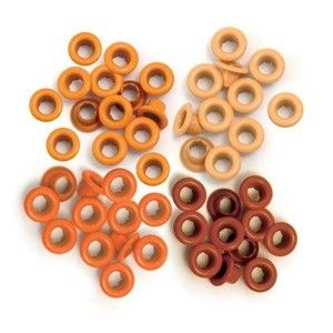 Люверсы - WeRM - Aluminum Orange, 60 штук, 4 оттенка