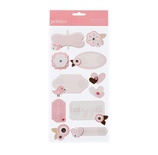 Наклейки от American Crafts - Pebbles Stickers - New Addition Girl - Dimensional Phrases & Icons