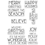 Штампы от Poppystamps - Art Deco Celebrate Christmas clear stamp set