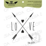 Акриловый штамп Lesia Zgharda TA077 Love, размер 2,9x3,5 см
