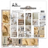 Набор бумаги от ABstudio - "Rustical journey"- scrapbooking paper set 8x 30х30см + bonus