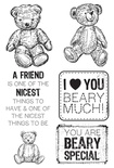 Акриловый штамп от Kaisercraft -TEDDY BEARS STAMPS, 6 шт.