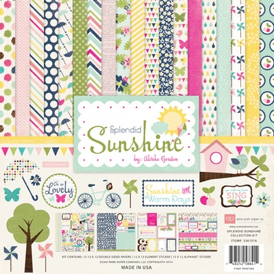 Набор бумаги для скрапбукинга от Echo Park - Splendid Sunshine, 30х30 см