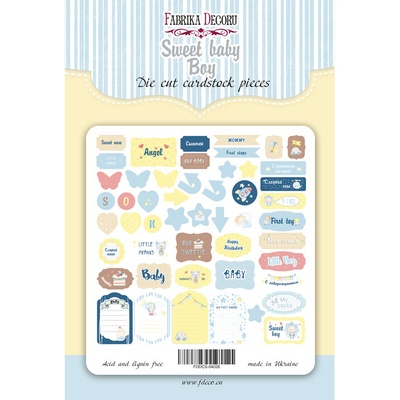 Высечки, коллекция Sweet baby boy-1,  50 штук, ТМ Фабрика Декора