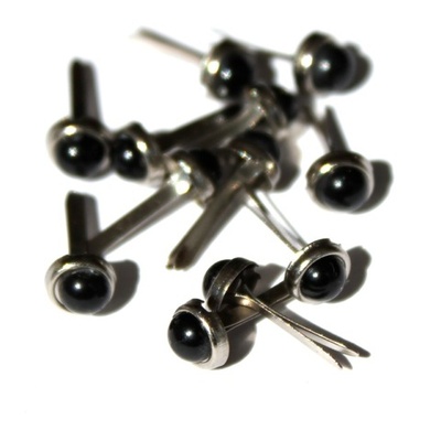 Набор брадсов Eyelet Outlet - Pearl Brads Black, цвет черный, 5 мм, 10 штук