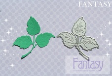 Нож для вырубки от Fantasy лист "Розы 3", 7х7см