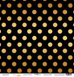 Лист односторонней бумаги с золотым тиснением от Scrapmir - "Golden Dots Black" из коллекции Every Day, 30x30 см