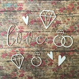 Набор чипборда от Mona Design "Love", 8 шт.