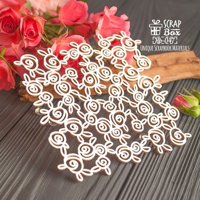 Чипборд ScrapBox - фон из розочек Hb-047