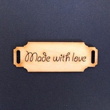 Деревянная фигурка WOOD-063 - Made with Love 2, 1 штука