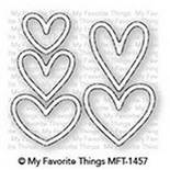 Лезвие My Favorite Things - Die-namics Lots of Hearts Outlines