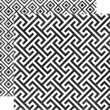 Лист скрапбумаги от Echo Park - Onyx Geometric, 30х30 см