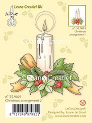 Акриловый штамп от LeCreaDesign - Clear stamp Christmas arrangement 2. with single candle