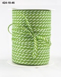 Лента Solid/Diagonal Stripes, цвет салатовый/белый, ширина 3 мм, длина 90 см