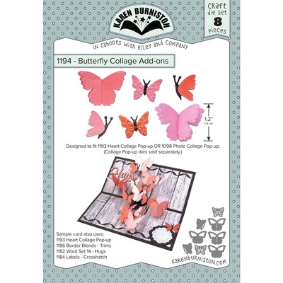 ПІД ЗАМОВЛЕННЯ - Karen Burniston Dies - Butterfly Collage Add-Ons