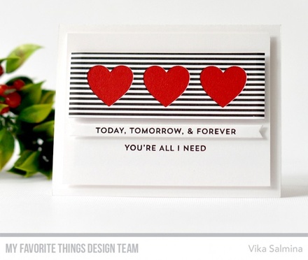 Лезвие My Favorite Things - Die-namics Hearts in a Row - Horizontal