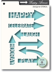 Маска-трафарет от Memory Box HAPPY ARROWS Designer Stencil 88509