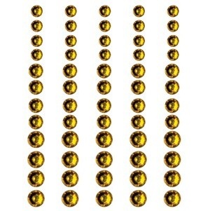 Половинки кристаллов на клеевой основе Queen & Co - Rhinestones Sunflower Yellow, 60 штук