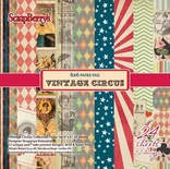 Набор бумаги для скрапбукинга от ScrapBerry's - Старый цирк, 15 х 15 см, 24 листа